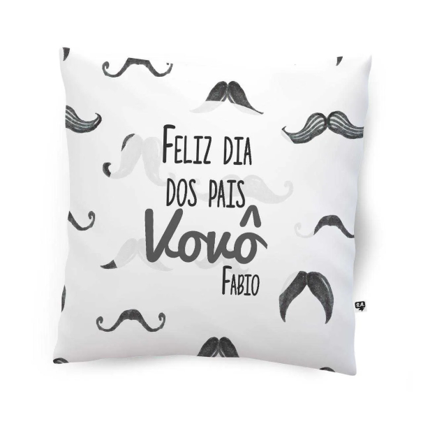 Almofada Dia dos Pais - Feliz Dia Dos Pais Vovô Bigodes