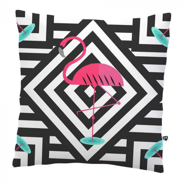 Almofada Geometricos + Flamingos