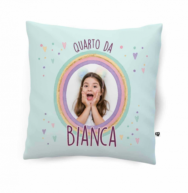 Almofada Personalizada Com Nome E Foto Quarto Da... 