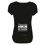 Baby Long Preta - Amor do mundo 