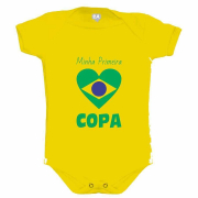 Body Amarelo Copa Coração