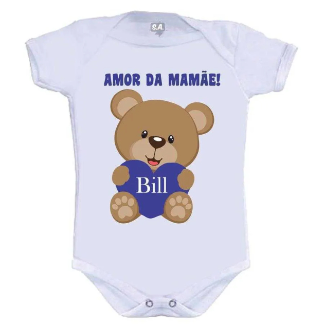 Body Amor Da Mamãe Azul