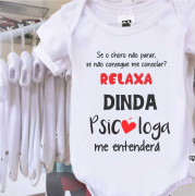 Body Bebê Minha Dinda É Psicóloga 