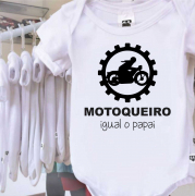 Body Bebê Motoqueiro Igual Ao Papai 