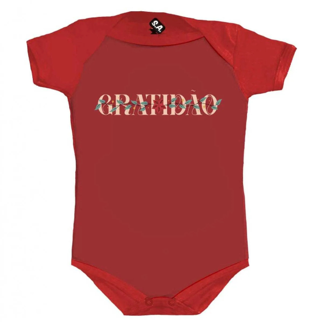 Body Bebê Natal Estampado Gratidão 