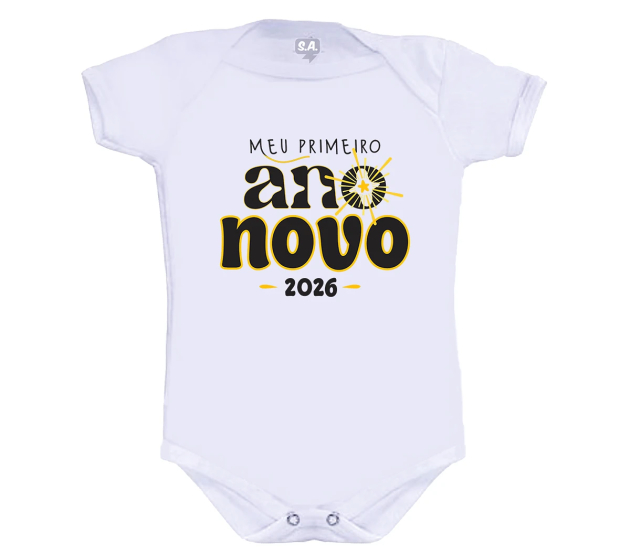 Body Bebê Primeiro Ano Novo 2026