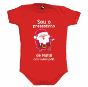 Body Bebê Sou O Presentinho De Natal Dos Meus Pais - Papai Noel