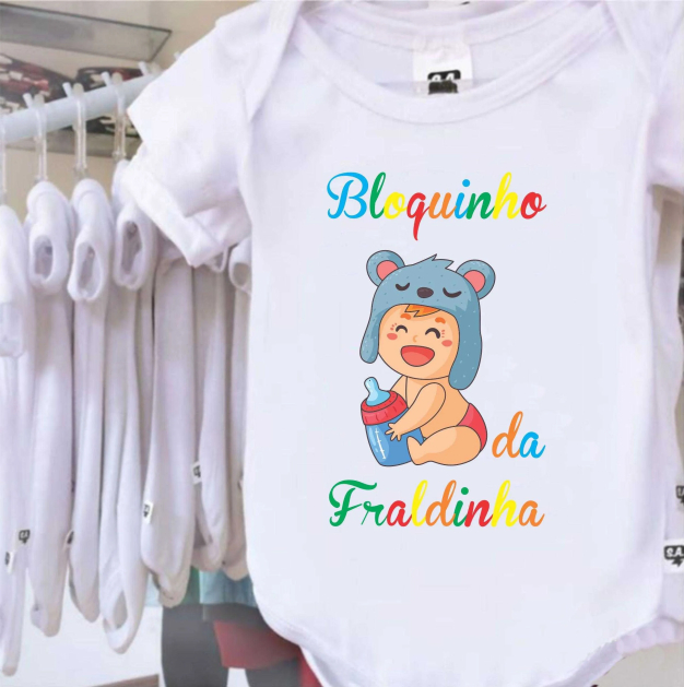 Body Bloquinho Da Fraldinha - Menino 