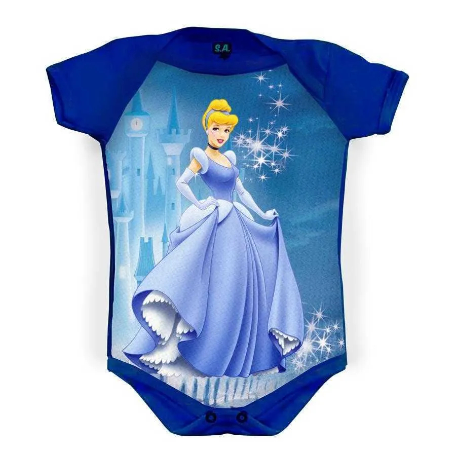 Vestido Infantil Princesa Cinderela Azul Manga Longa / Roupas De  Aniversário Para Crianças