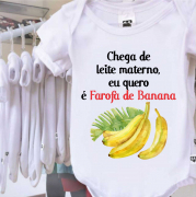 Body Divertido Chega De Leite Quero Farofa De Banana