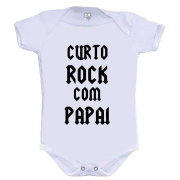 Body Divertido Curto Rock Com Papai