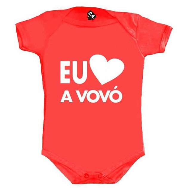 Body Divertido Eu Amo A Vovó - Vermelho