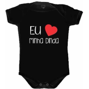 Body Divertido Eu Amo Minha Dinda -  Preto