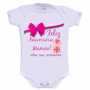 Body Divertido Feliz Aniversário Mamãe