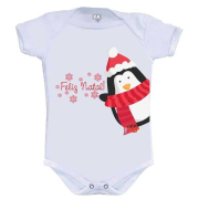 Body Ou Camisetinha Feliz Natal Pinguim