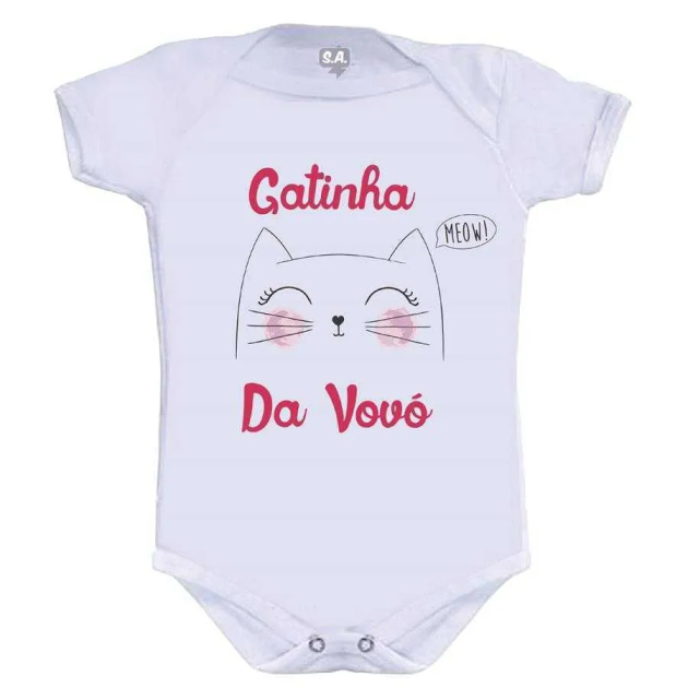 Body Divertido Gatinha Da Vovó