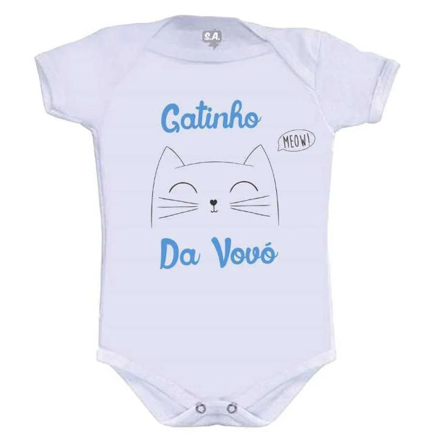 Body Divertido Gatinho Da Vovó