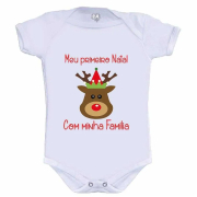 Body Ou Camisetinha Meu Primeiro Natal Com Minha Família