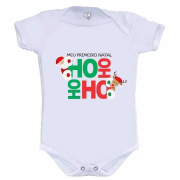 Body Ou Camisetinha Meu Primeiro Natal Ho Ho Ho