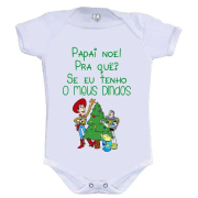 Body Divertido Papai Noel Pra Quê Tenho Dindos