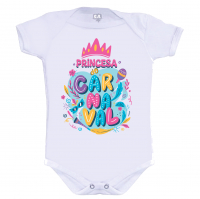 Body Estampado Branco Princesa Do Carnaval 