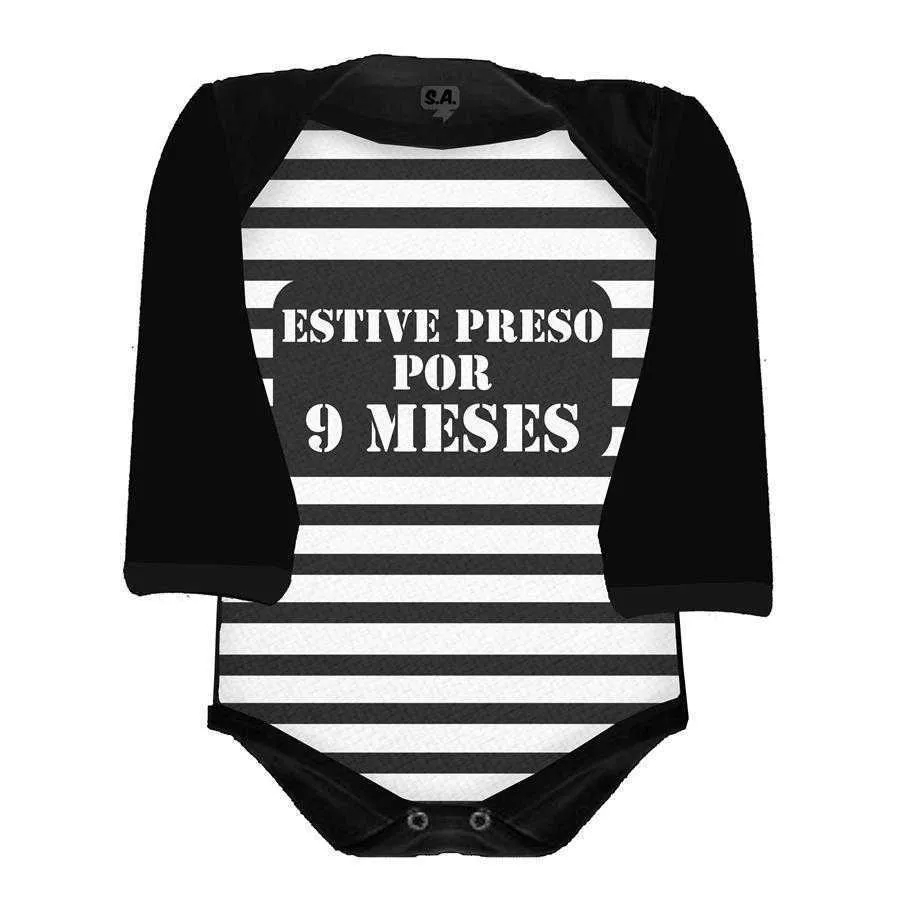 Body Estive Preso - Frente Poliéster E Costas Algodão