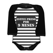 Body Estive Preso - Frente Poliéster E Costas Algodão