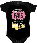 Body Menina Preto - Meu Primeiro Dia Dos Pais Com Meu Pai