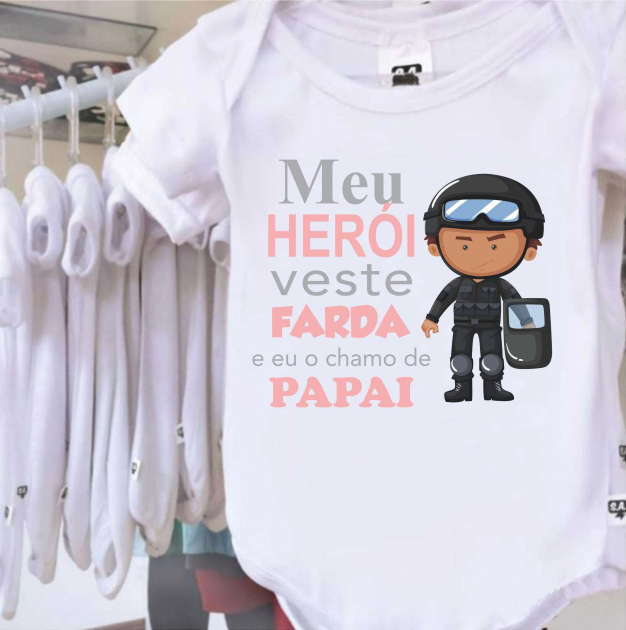 Body Meu Herói Veste Farda 