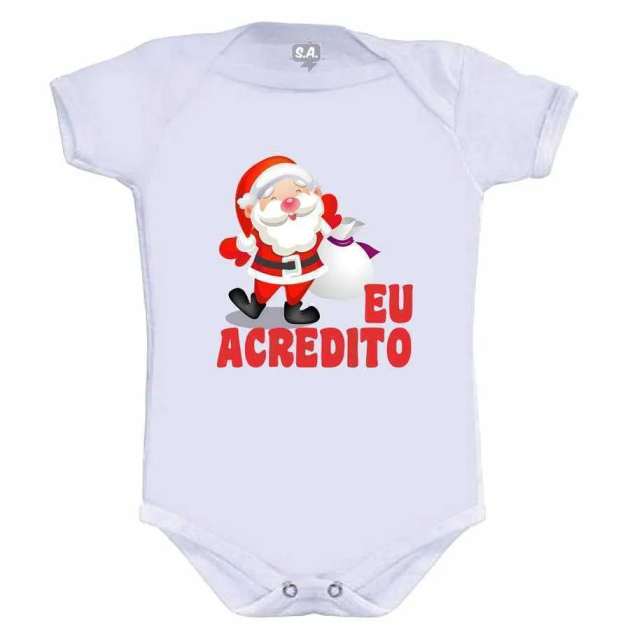 Body Ou Camisetinha Natal  Eu Acredito