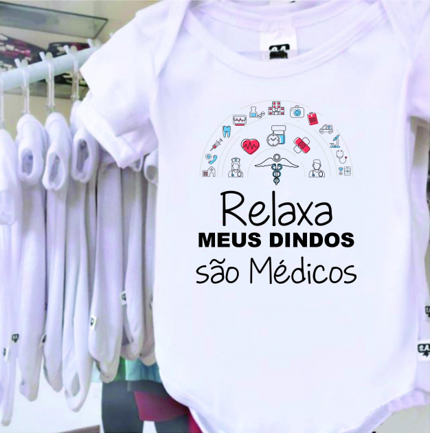 Body Ou Camiseta Relaxa Meus Dindos São Médicos