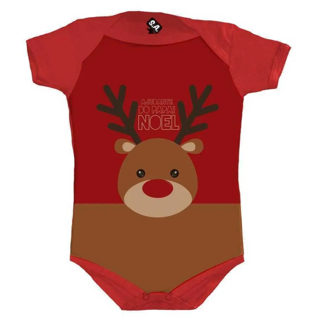 Body ou Camisetinha Ajudante de Papai Noel