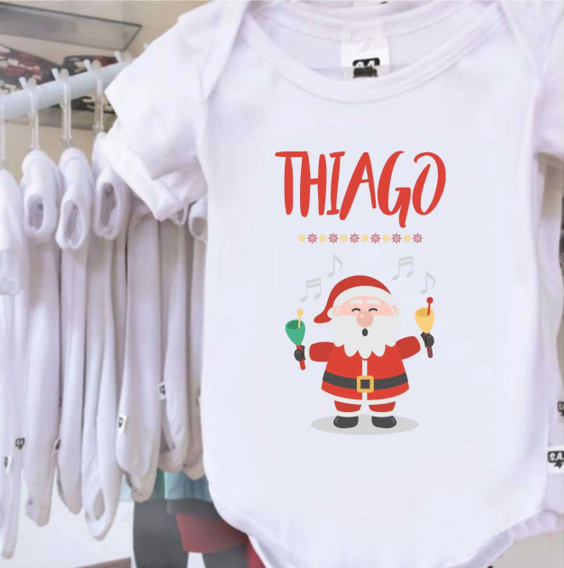 Body Ou Camisetinha Papai Noel Personalizado 