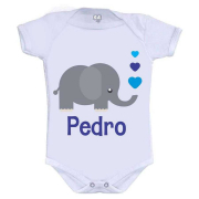 Body Personalizado Elefante Menino