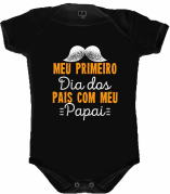 Body Preto - Meu Primeiro Dia Dos Pais - Bigode 