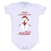 Body Primeiro Natal  Boneco De Neve