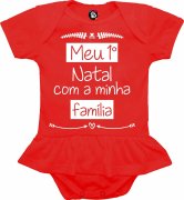 Body Temático De Natal - Com Sainha 1° Natal 