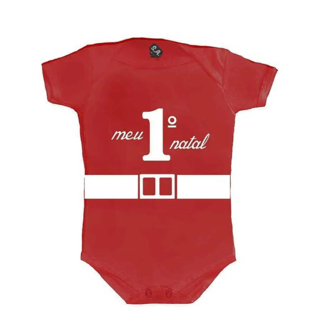 Body Vermelho  Meu 1º Natal