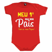 Body Vermelho - Meu Primeiro Dia Dos Pais Com Meu Papai 