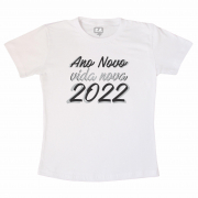 Camiseta Adulta  Ano Novo Vida Nova Prata 