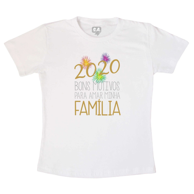 Camiseta Adulta Bons Motivos Para Amar Minha Família 