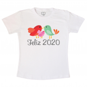Camiseta Adulta  Feliz 2020 Pássaros 