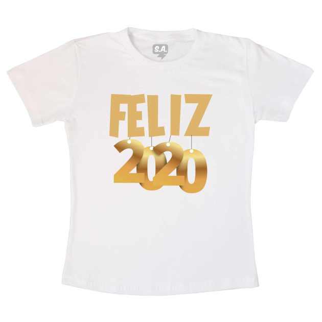 Camiseta Adulta  Feliz 2020