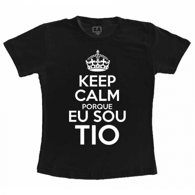 Camiseta Adulta Keep Calm Porque Vou Ser Tio