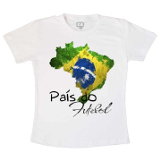 Camiseta Adulta Pais do Futebol