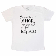 Camiseta Adulta Por Onde For Espalhe Amor 