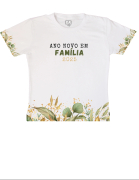 Camiseta Adulto Estampada Frente e Verso Ano Novo Em Família Personalizado 