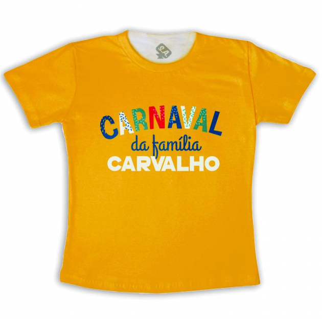 Camiseta Adulto Carnaval Em Família Com Nome 