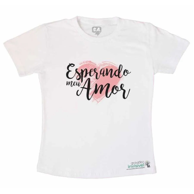 Camiseta Adulto Esperando meu Amor