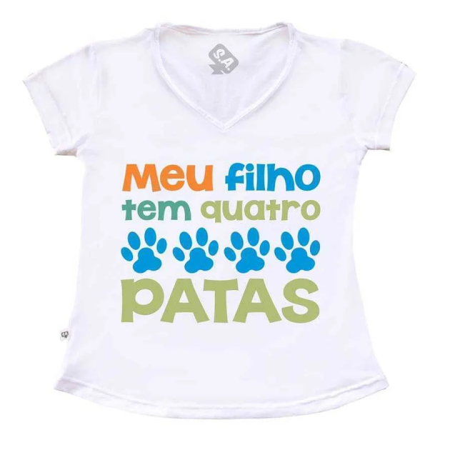 Camiseta Adulto - Meu filho tem 4 patas